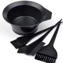 Kit Pintura Tintura de Cabelo Com 3 Pincéis Pente e 01 Recipiente Ease Care