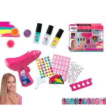 Kit Pinturas Unhas Strass Infantis Deluxe Esmalte Acessorios