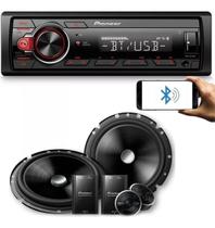 Kit Pioneer Mvh-218bt Bluetooth + Falante 6 Pol Duas Vias