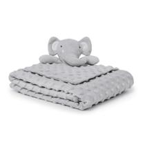 Kit pipoquinha cobertor bebê e naninha elefantinho 7004 7006 7005 Kit pipoquinha cobertor bebê e naninha elefantinho 7004 7006 7005
