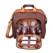 Kit Piquenique Bolsa Térmica 17l Completo 4 pessoas Guepardo