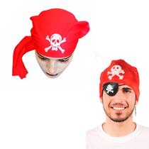 Kit Pirata Com Bandana Brinco E Tapa Olho Carnaval Festa Kit Pirata Com Bandana Brinco E Tapa Olho Carnaval Festa