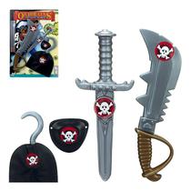 Kit Pirata Dos Sete Mares Com Espada E Acessórios