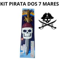 Kit Pirata Mascara Espada Diversão Brinquedo Infantil Kit Pirata Mascara Espada Diversão Brinquedo Infantil