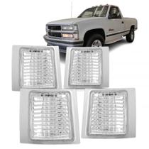 Kit Pisca Seta Lanterna Silverado 1993 Até 2004 Cristal Jogo 4 Peças (Lado Farol) Kit Pisca Seta Lanterna Silverado 1993 Até 2004 Cristal Jogo 4 Peças (Lado Farol)