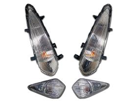 Kit Pisca Setas Dianteira e Traseira Cristais Honda Biz 125 2011 2012 2013 2014 2015 2016 2017