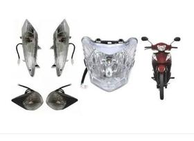 Kit Piscas Sinalizadores Farol Bloco Optico Shineray Jet 50