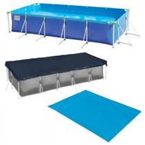 Kit Piscina 10.000 Litros Estrutural + Capa + Forro - MOR