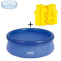 Kit Piscina 1000 litros + Colete inflável tipo boia infantil proteção p/ crianças