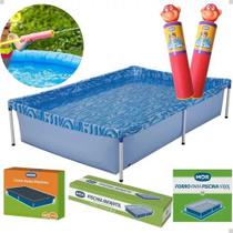 Kit Piscina 1000l Mor - Piscina + Capa + Forro+ Lança Agua Kit Piscina 1000l Mor - Piscina + Capa + Forro+ Lança Agua