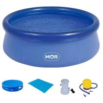 Kit Piscina 2400 Litros + Capa / Forro/ Filtro 220V e Inflador Mor