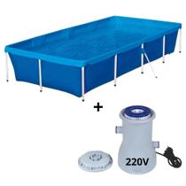 Kit Piscina 3000 Litros + Bomba Filtrante 2200 L/H 220v Mor