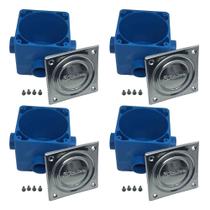 Kit Piscina 4 Caixa De Passagem Pooltec Com Tampa Em Inox