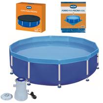 Kit Piscina 4500 Litros + Capa + Forro + Filtro - Mor Kit Piscina 4500 Litros + Capa + Forro + Filtro - Mor