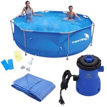 Kit Piscina 5.200 Litros kit reparo Lona Bomba Filtragem Escolher Voltagem