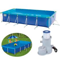 Kit Piscina 7600 L Premium + Bomba Filtrante 220v 3600 L/H Mor