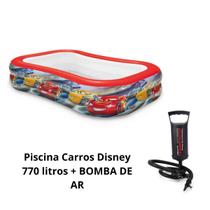KIT Piscina Carros Disney 770 litros + Bomba manual de ar - INTEX