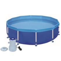 Kit Piscina Circular 4500 Litros Estruturada + Filtro Bomba 2200 L/h - Mor