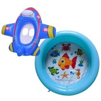 Kit Piscina Com Bóia Infláveis Pro Seu Bebê Brincar Na Água