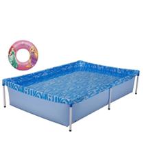 Kit Piscina de Armacao Infantil 1000l + Boia Inflavel Das Princesas Mor