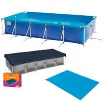 Kit Piscina de Armação Retangular Premium Mor 7600L