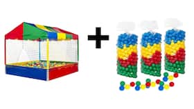 Kit piscina de bolinhas 2,00 x 2,00 super resistente 350 bolinhas de piscina de bolinhas coloridas (o combo perfeito) Kit piscina de bolinhas 2,00 x 2,00 super resistente 350 bolinhas de piscina de bolinhas coloridas (o combo perfeito)