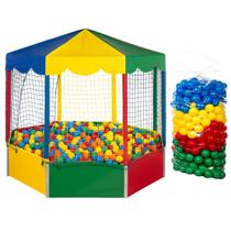 Kit Piscina de Bolinhas Oitavada Nacional 2,00m com 500 Unidades Bolinhas Coloridas
