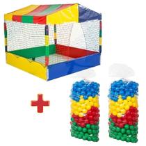 Kit Piscina de Bolinhas Quadrada 1,50m Premium + 1000 Bolinhas Coloridas Rotoplay Brinquedos