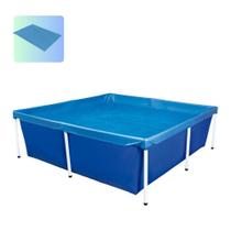 Kit Piscina Estrutural Quadrada 2000 Litros + Forro para Piscina MOR Kit Piscina Estrutural Quadrada 2000 Litros + Forro para Piscina MOR