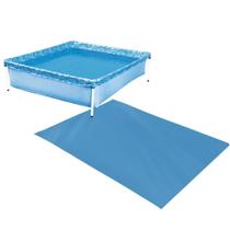 Kit Piscina Estrutural Retangular 400 Litros + Forro MOR