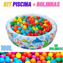 Kit Piscina Infantil Inflável 100 Litros Com 50 Bolinhas Coloridas - Funs