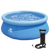 Kit Piscina Inflável 1400L Redonda Portátil Com Bomba De Ar