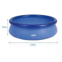 Kit Piscina Inflável Splash Fun 2400 Litros + Capa + Forro - Mor