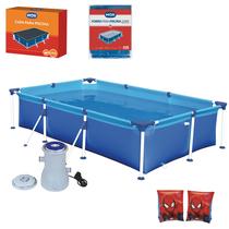 Kit Piscina Premium 2500 Litros Capa Forro Filtro Boia Braço Homem Aranha - 220V Mor Kit Piscina Premium 2500 Litros Capa Forro Filtro Boia Braço Homem Aranha - 220V Mor