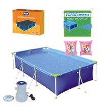 Kit Piscina Premium 3700 Litros Capa Forro Filtro Boia Braço Princesas - 220V Mor