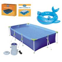 Kit Piscina Premium 3700 Litros Capa Forro Filtro Boia Inflável Infantil Animais - 220V Mor Kit Piscina Premium 3700 Litros Capa Forro Filtro Boia Inflável Infantil Animais - 220V Mor