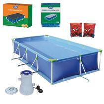 Kit Piscina Premium 5000 Litros Capa Forro Filtro Boia Braço Homem Aranha - 110V Mor Kit Piscina Premium 5000 Litros Capa Forro Filtro Boia Braço Homem Aranha - 110V Mor