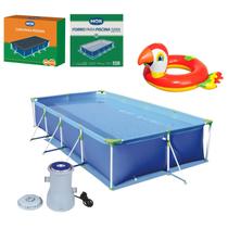 Kit Piscina Premium 5000 Litros Capa Forro Filtro Boia Inflável Infantil Animais - 220V Mor Kit Piscina Premium 5000 Litros Capa Forro Filtro Boia Inflável Infantil Animais - 220V Mor