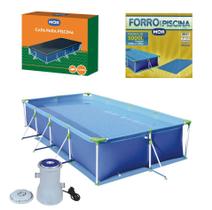 Kit Piscina Premium 5000 Litros + Capa + Forro + Filtro Bomba - Mor Kit Piscina Premium 5000 Litros + Capa + Forro + Filtro Bomba - Mor