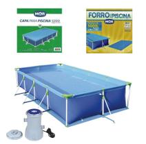 Kit Piscina Premium 5000 Litros + Capa + Forro + Filtro Bomba - Mor Kit Piscina Premium 5000 Litros + Capa + Forro + Filtro Bomba - Mor