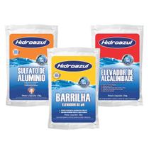 Kit Piscina Sulfato Aluminio Barrilha Elevador Alcalinidade Kit Piscina Sulfato Aluminio Barrilha Elevador Alcalinidade