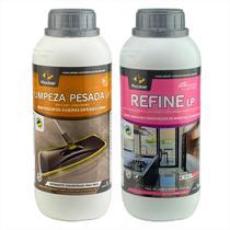 Kit pisoclean refine manchas porcelanato + limpeza pesada lp