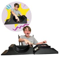 kit Pista Skate Dedo Fingerboard Ralf Radical Corrimão GLASSLITE PRETA