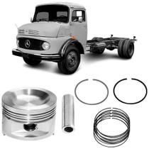 Kit Pistão Anéis Compressor Mercedes Benz 1113 81 a 89 Metal Leve