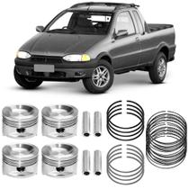 Kit Pistão Anel 0.40 Fiat Palio Strada 1.6 16v 97-2001 Takao