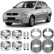 Kit Pistão Anel 0.50 Chevrolet Corsa Sedan 1.0 8V 99 a 2005 Gasolina Metal Leve