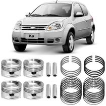 Kit Pistão Anel 0.50 Ford Fiesta Ka 1.0 8V 2006 a 2015 Flex Metal Leve SP&A9288