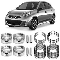 Kit Pistão Anel 0.50 March 1.0 2012 A 2015 Flex Metal Leve