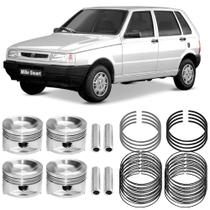 Kit Pistão Anel Std Fiat Uno 1.0 2001 Gasolina Metal Leve