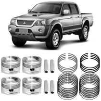 Kit Pistão Anel STD Mitsubishi L200 2.5 8V 99 a 2005 Metal Leve PA9115